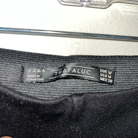 Zara trafaluc black leggings pant with side zip size M - Picture 6 of 12